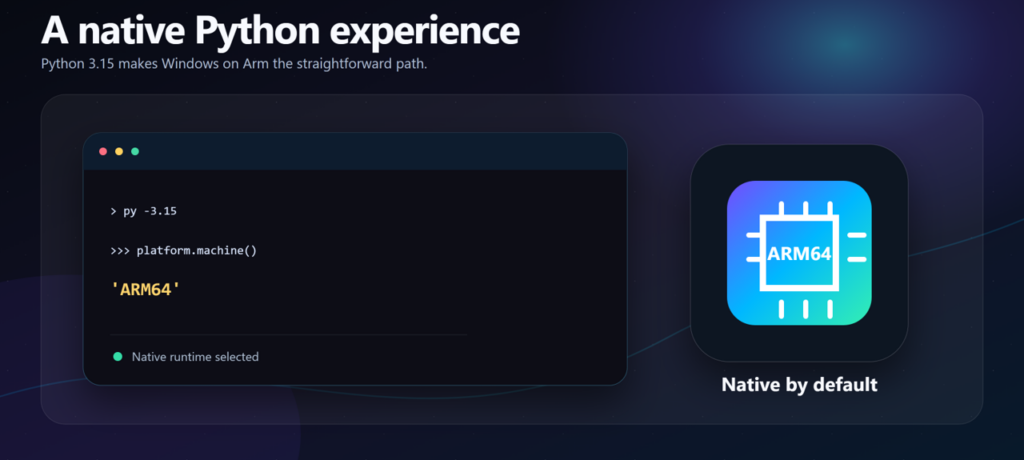 A native Python experience